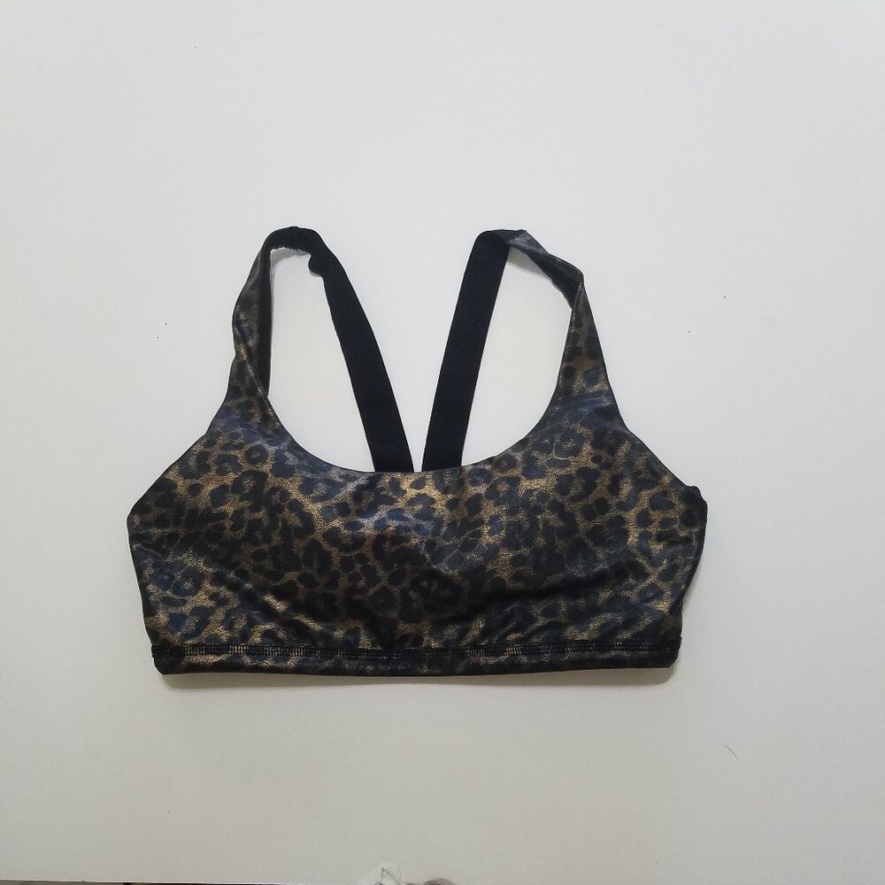 SPANX Animal Print Padded Sports Bra Size S